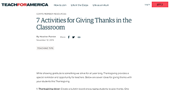 7 Activities for Giving Thanks 